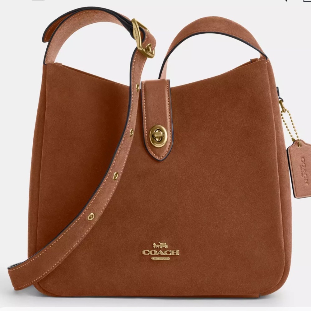 NWT COACH Hadley Convertible‎ Crossbody Bag In Suede - Picture 6 of 9